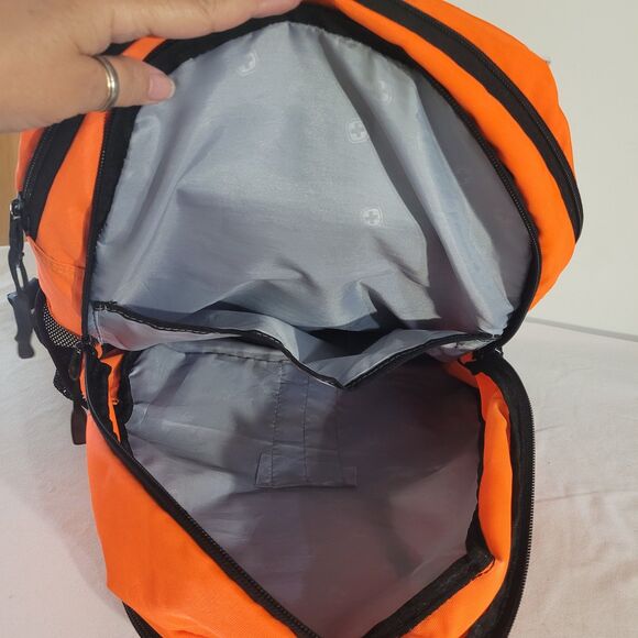 Swiss Gear Airflow Orange/black Back Pack Pockets/zippers - Picture 10 of 11